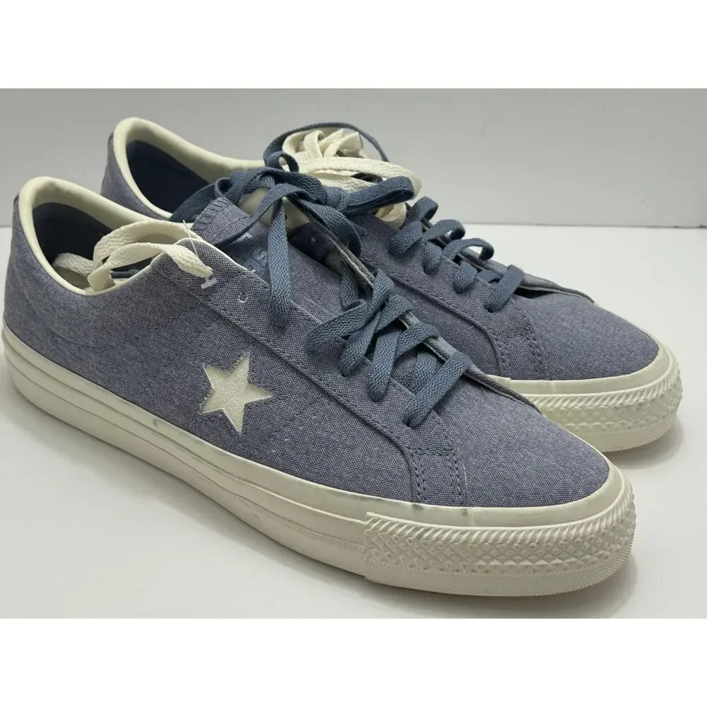 Converse One Star Pro Low Washed Canvas Blue Men 11 Women 12.5 NWOT